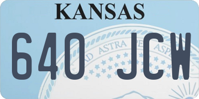 KS license plate 640JCW