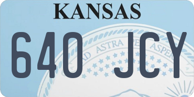 KS license plate 640JCY