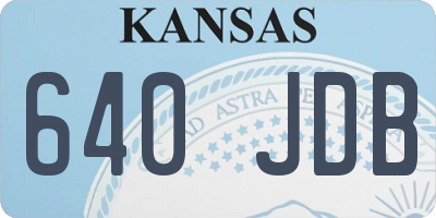 KS license plate 640JDB