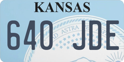 KS license plate 640JDE