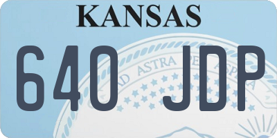 KS license plate 640JDP