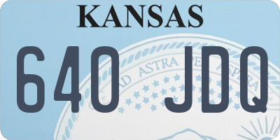 KS license plate 640JDQ