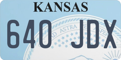 KS license plate 640JDX