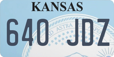 KS license plate 640JDZ