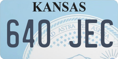 KS license plate 640JEC