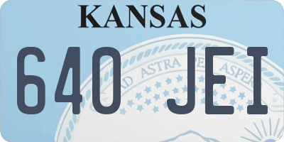 KS license plate 640JEI