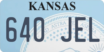 KS license plate 640JEL