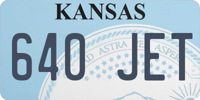 KS license plate 640JET