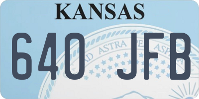 KS license plate 640JFB