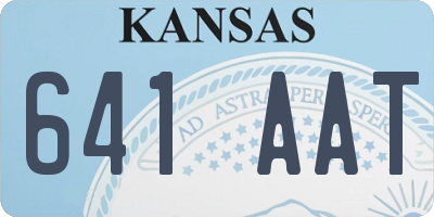 KS license plate 641AAT