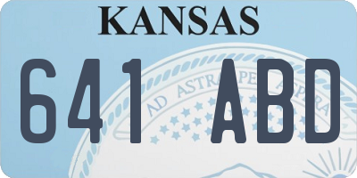 KS license plate 641ABD