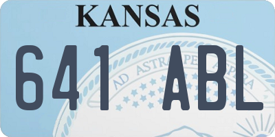 KS license plate 641ABL