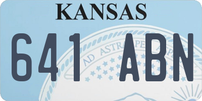 KS license plate 641ABN