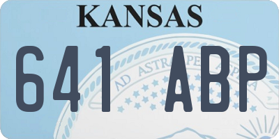 KS license plate 641ABP