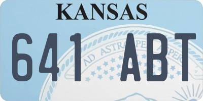 KS license plate 641ABT