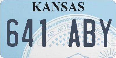 KS license plate 641ABY