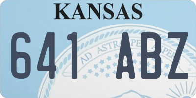 KS license plate 641ABZ