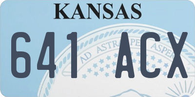 KS license plate 641ACX