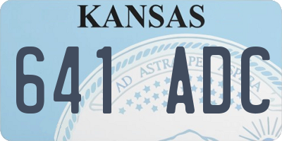 KS license plate 641ADC