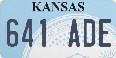 KS license plate 641ADE
