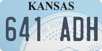 KS license plate 641ADH