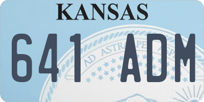 KS license plate 641ADM