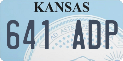 KS license plate 641ADP