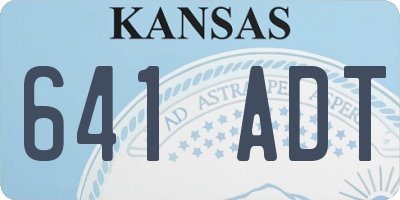 KS license plate 641ADT