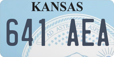 KS license plate 641AEA