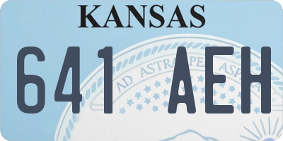 KS license plate 641AEH