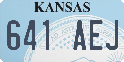 KS license plate 641AEJ