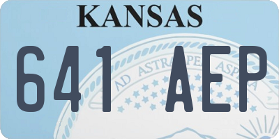 KS license plate 641AEP