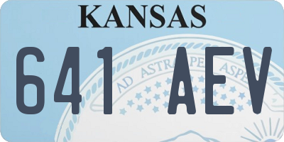 KS license plate 641AEV