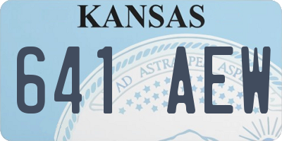 KS license plate 641AEW