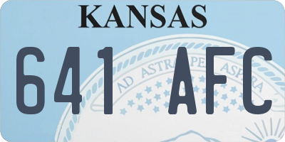 KS license plate 641AFC