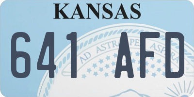 KS license plate 641AFD
