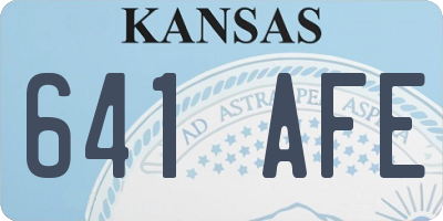 KS license plate 641AFE