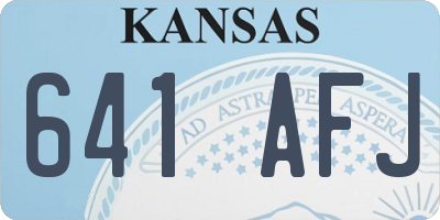 KS license plate 641AFJ