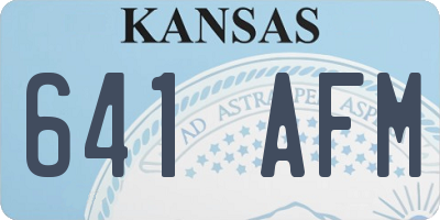 KS license plate 641AFM