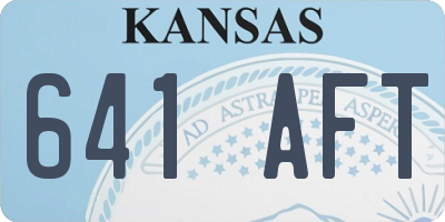 KS license plate 641AFT
