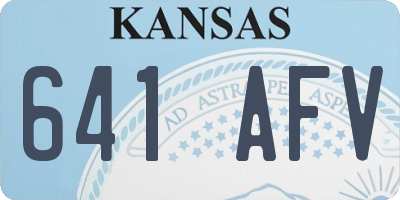 KS license plate 641AFV