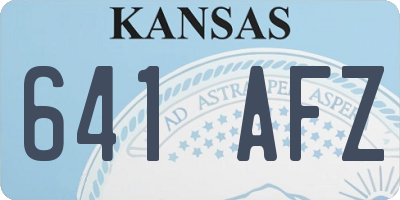 KS license plate 641AFZ