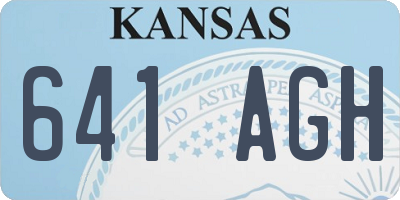 KS license plate 641AGH