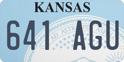 KS license plate 641AGU