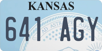 KS license plate 641AGY