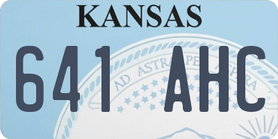 KS license plate 641AHC