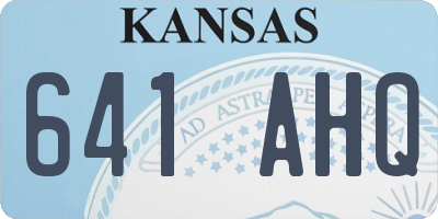 KS license plate 641AHQ