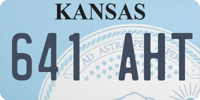 KS license plate 641AHT