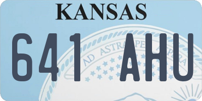 KS license plate 641AHU