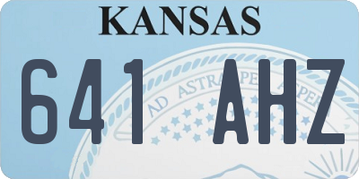 KS license plate 641AHZ
